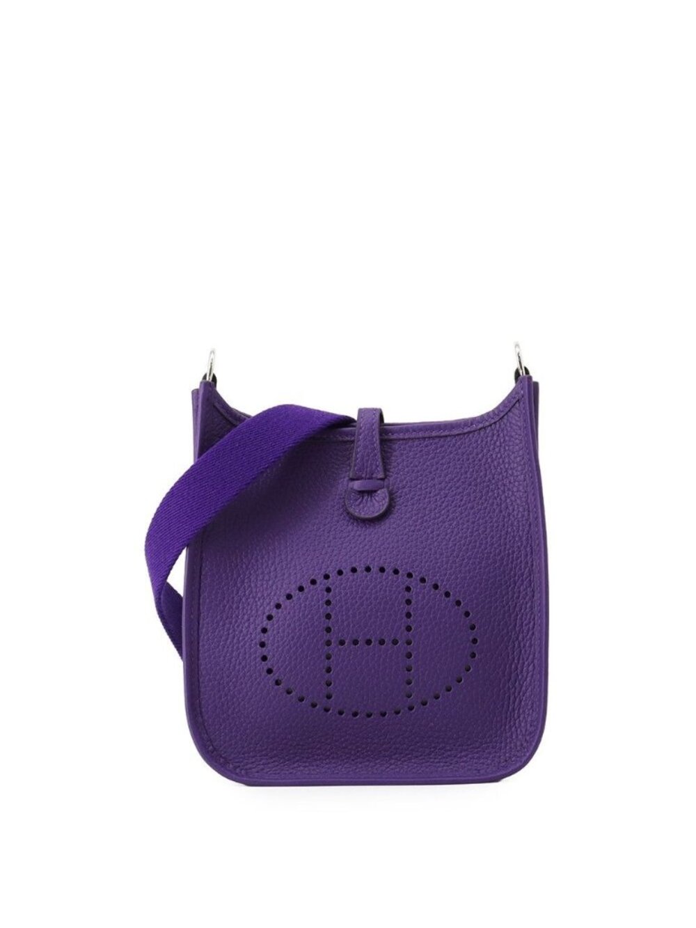 Hermes Shoulder Bag Evelyne TPM 111 Amazon Purple Silver Taurillon Clemence